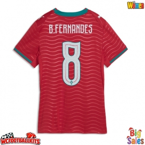 Portugal Bruno Fernandes #8 Replica Home Stadium Shirt for Women World Cup 2026 Short Sleeve